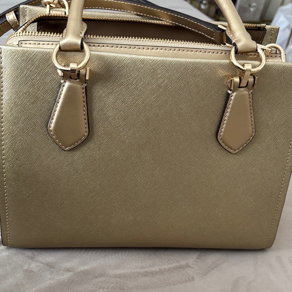 Michael Kors Gold Satchel Bag - Picture 10 of 12